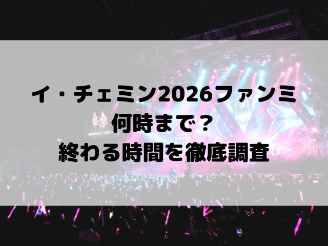 【必携】イ・チェミン ファンミ 持ち物リスト!