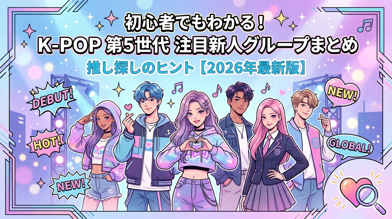 初心者でもわかる！K-POP第5世代の注目新人グループまとめと推し探しのヒント【2026年最新版】