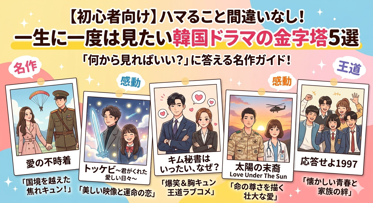 【初心者向け】ハマること間違いなし！一生に一度は見たい韓国ドラマの金字塔5選