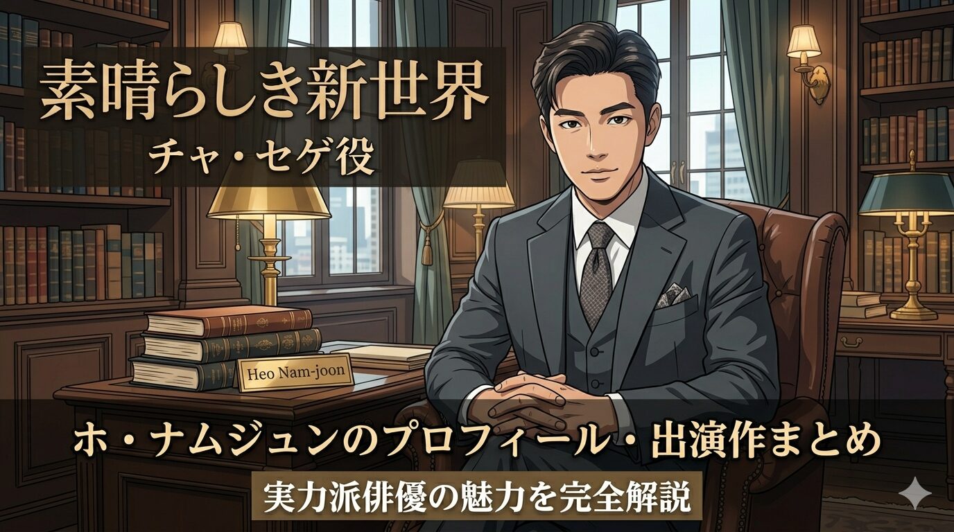 ホ・ナムジュンのプロフィール・出演作まとめ|素晴らしき新世界でチャ・セゲを演じる実力派俳優の魅力